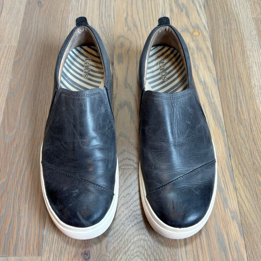 Taos Twin Gore Lux Leather Comfort Sneakers Slip On Steel Gray Womens 10 - Picture 3 of 11